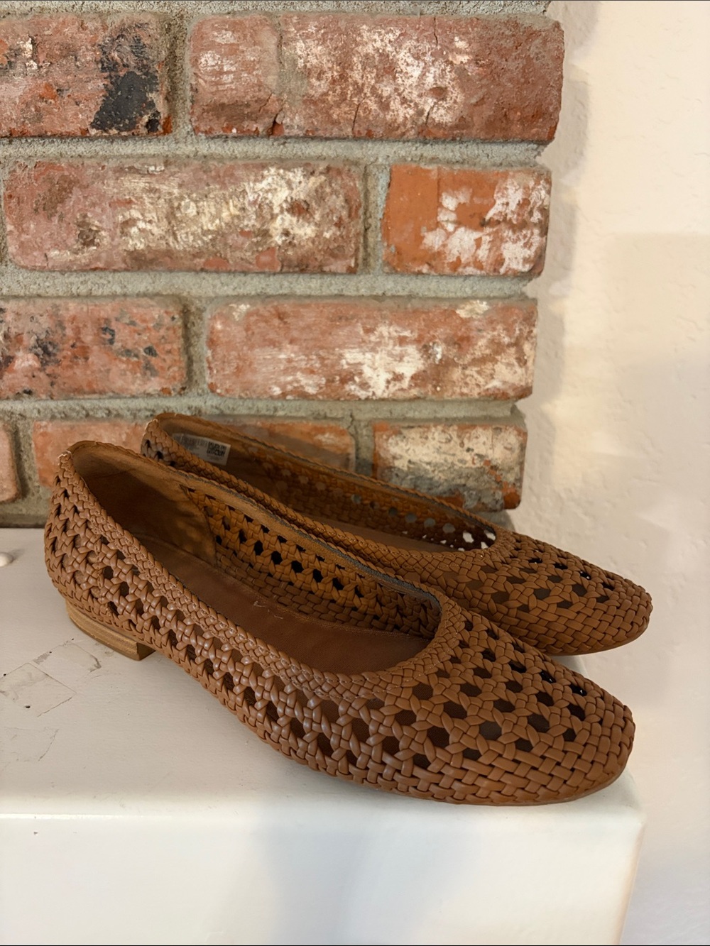 TOMS Briella Brown Woven Flats